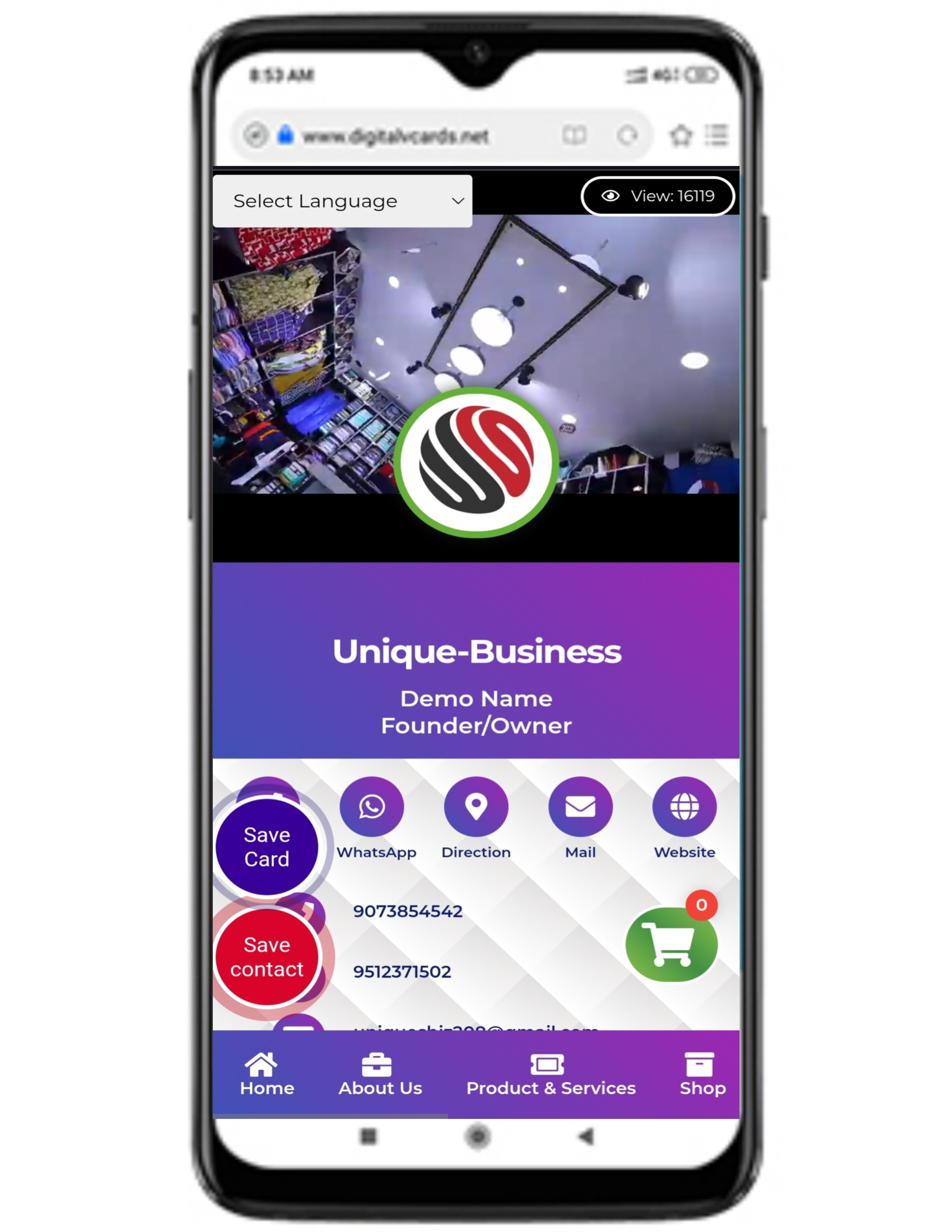 Digital Business Card Template 1 Digital Business Card Template 1