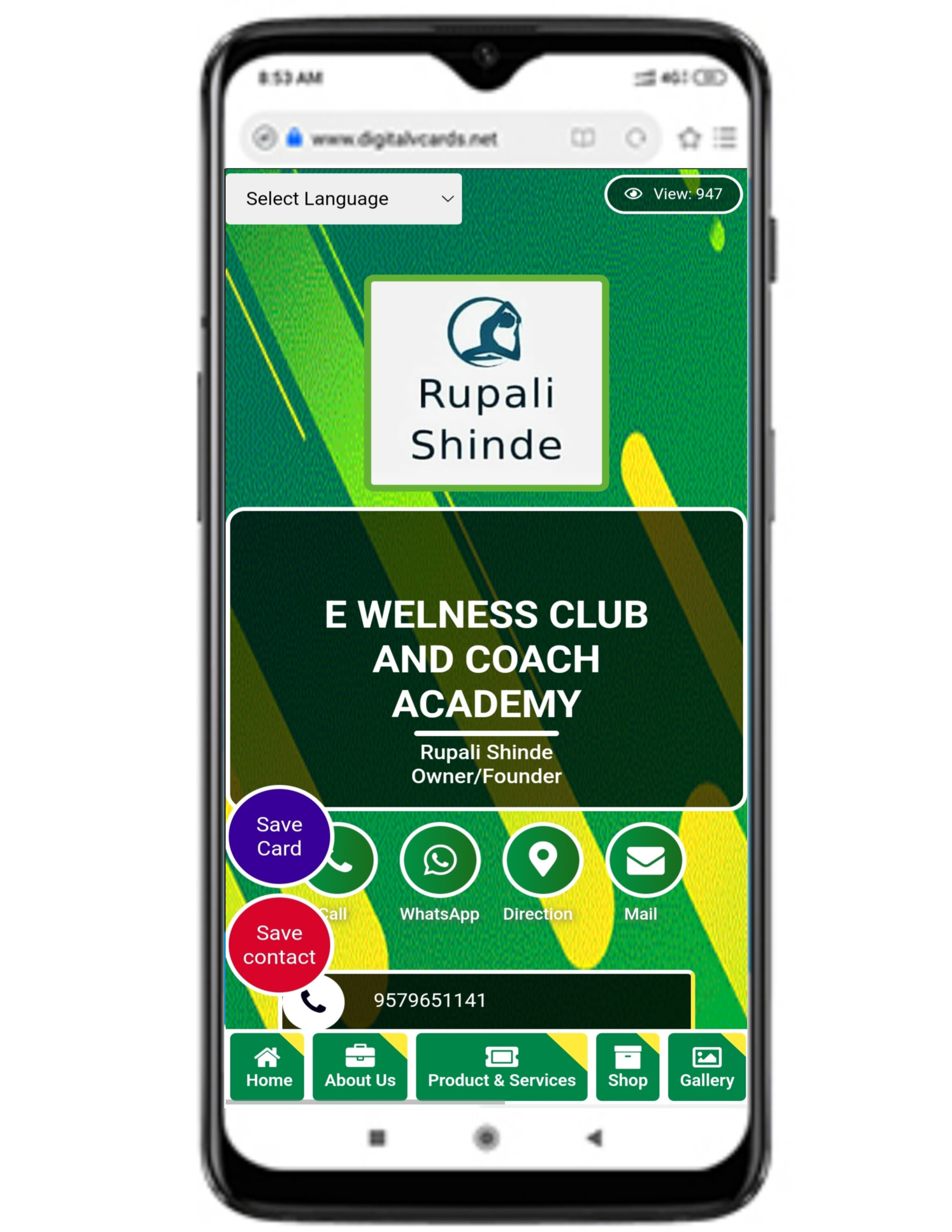 Digital Business Card Template 1 Digital Business Card Template 1