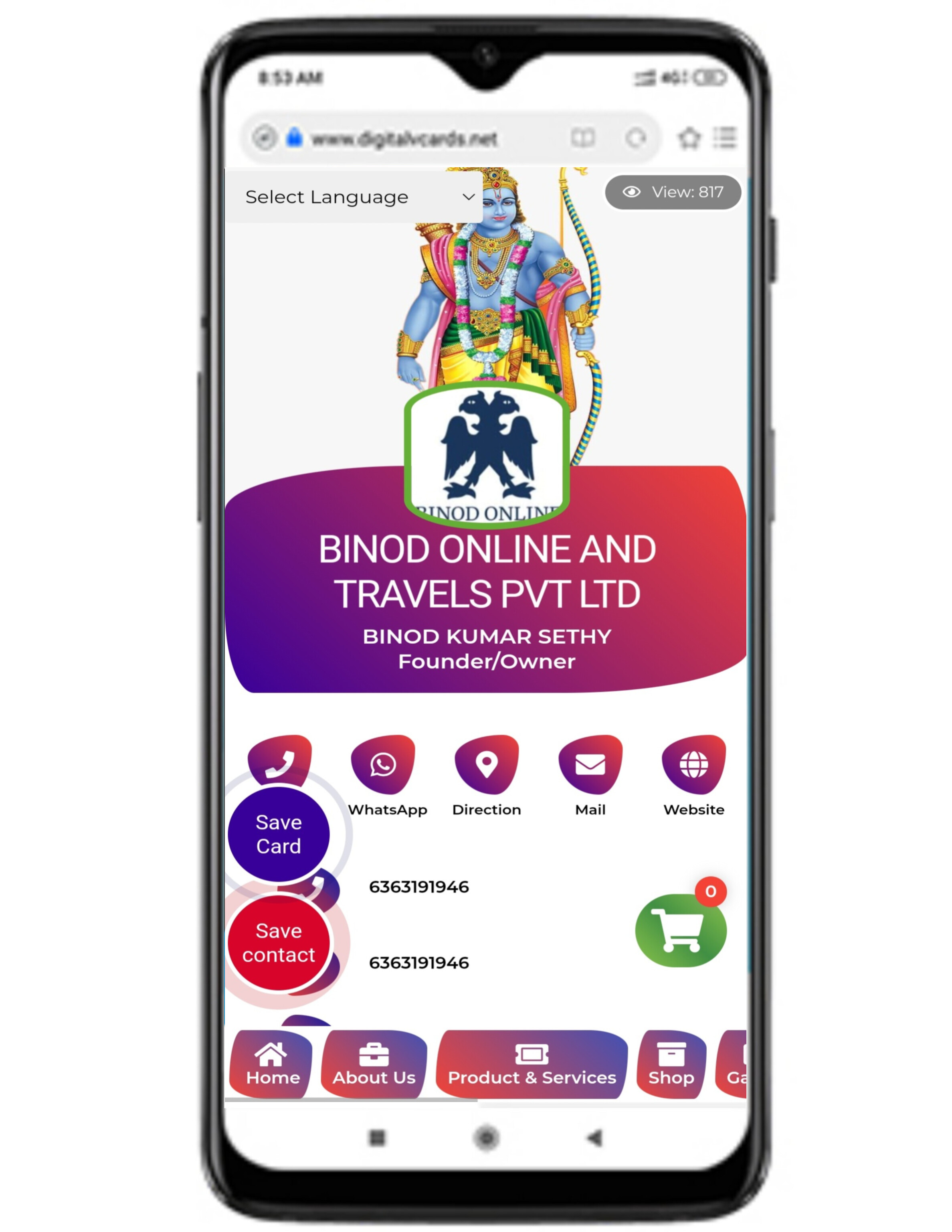 Digital Business Card Template 1 Digital Business Card Template 1