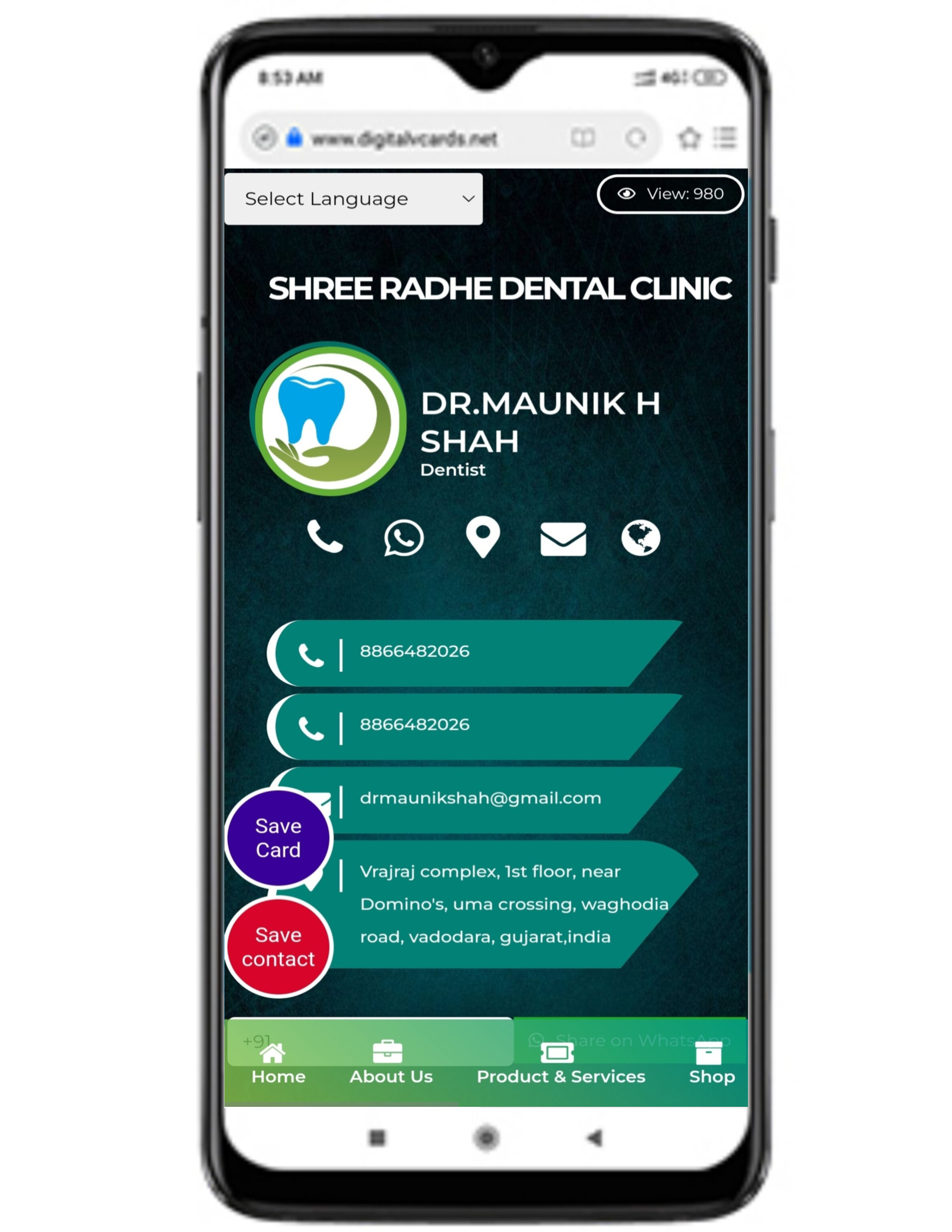 Digital Business Card Template 1 Digital Business Card Template 1