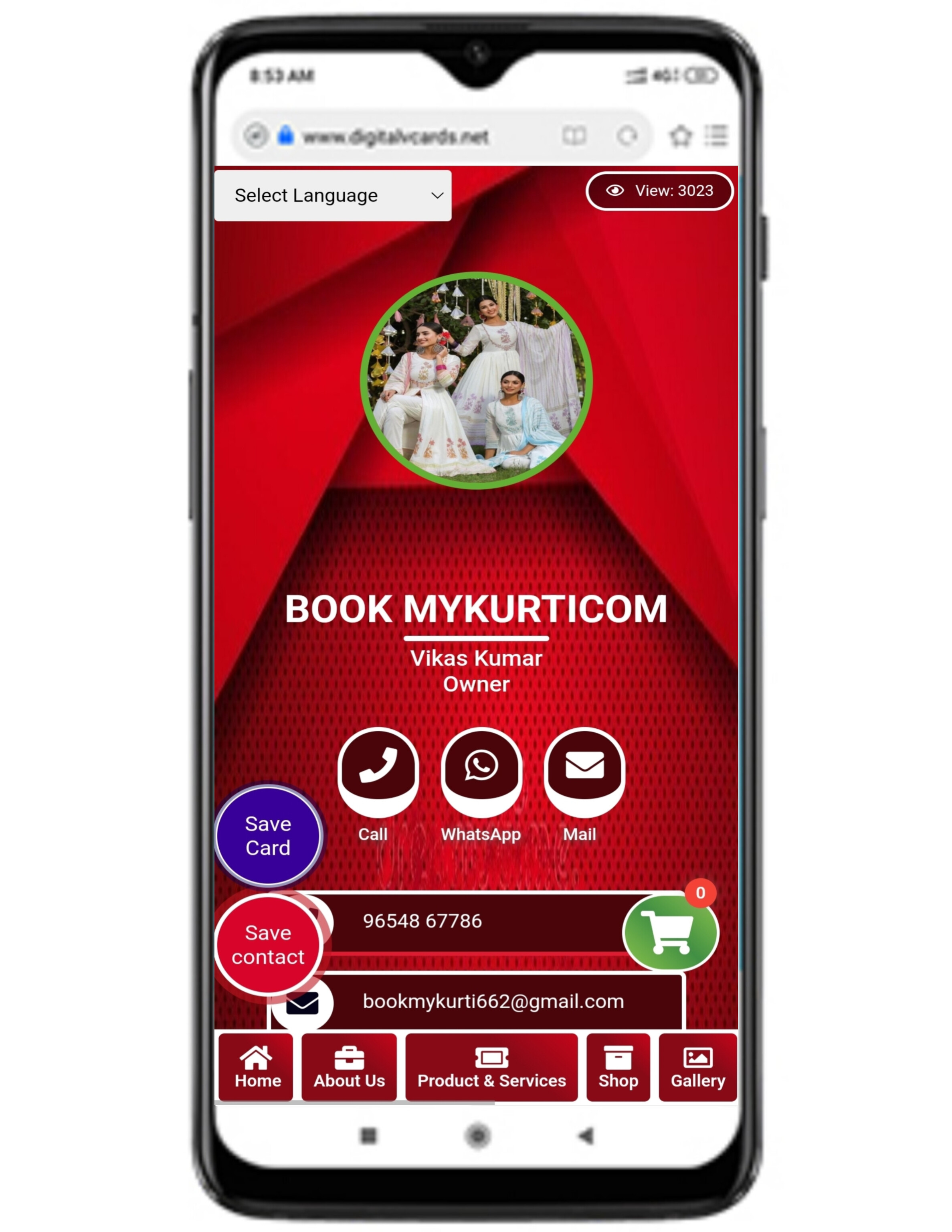 Digital Business Card Template 1 Digital Business Card Template 1