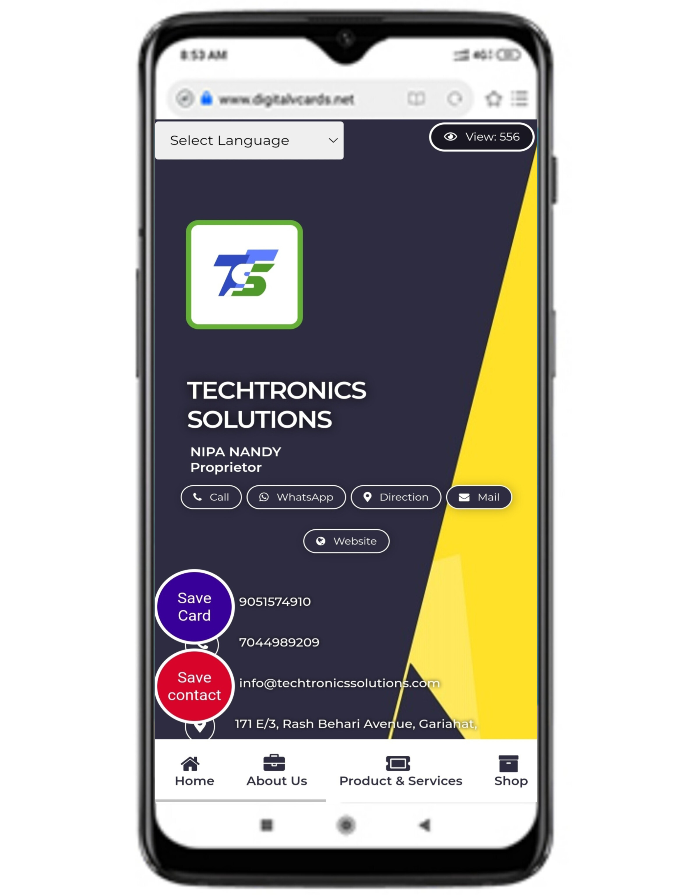 Digital Business Card Template 1 Digital Business Card Template 1