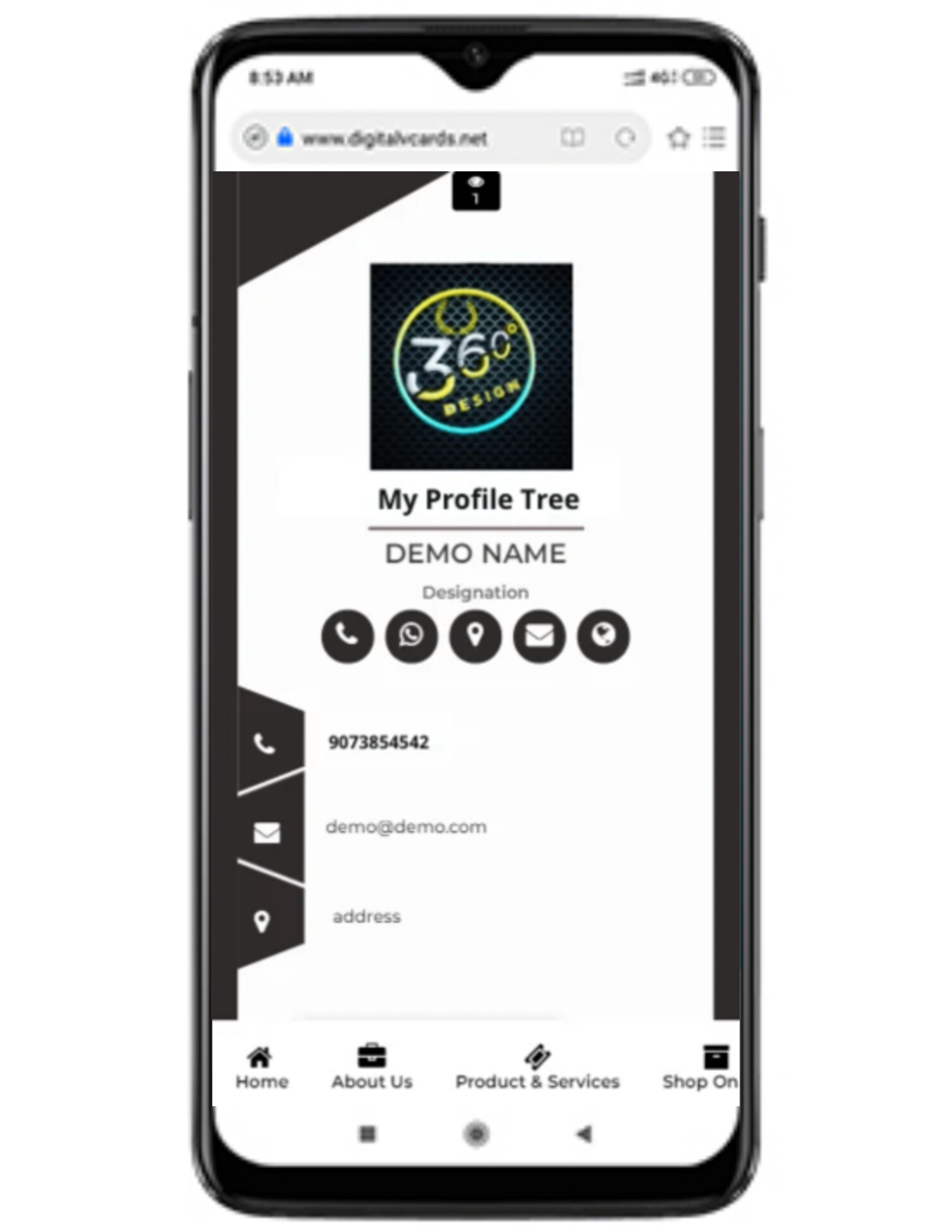 Digital Business Card Template 1 Digital Business Card Template 1