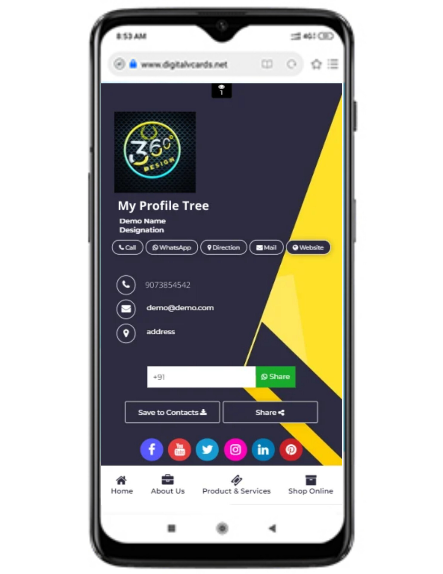 Digital Business Card Template 1 Digital Business Card Template 1