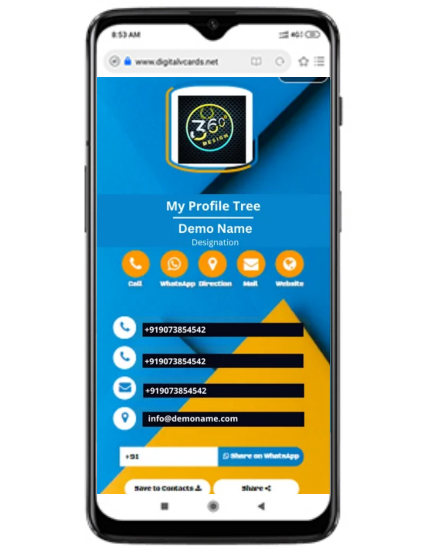 Digital Business Card Template 1