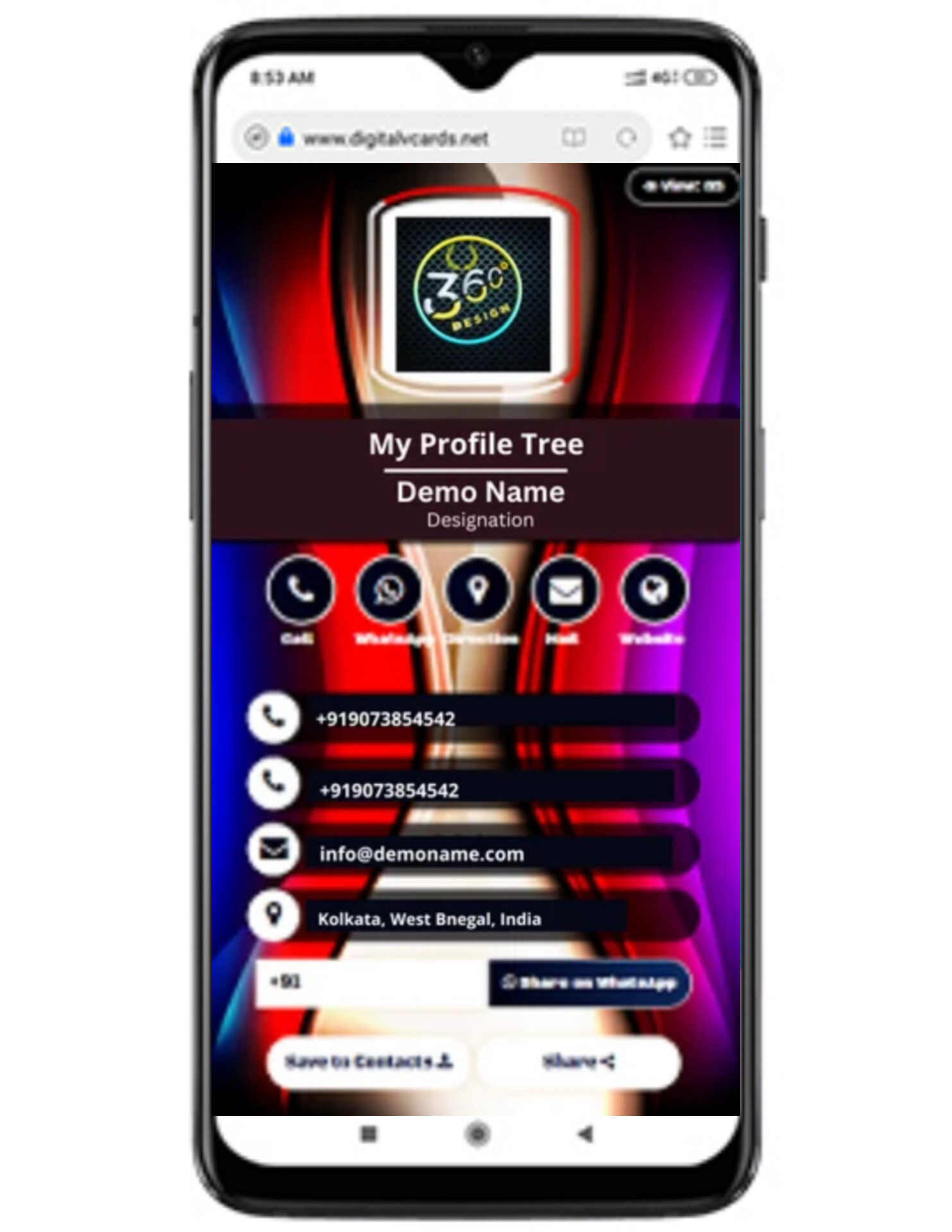 Digital Business Card Template 1