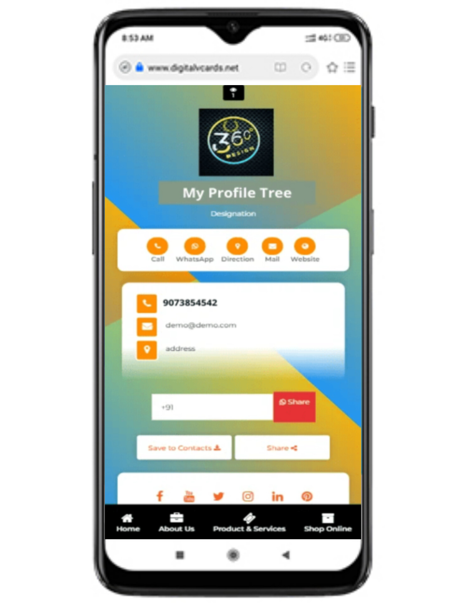 Digital Business Card Template 1 Digital Business Card Template 1